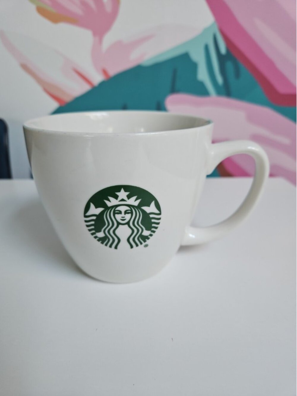 2016 Starbucks Mermaid Siren Green White Logo Coffee Tea Mug Large 20oz